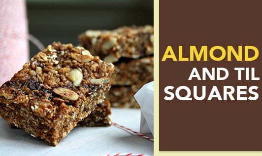 Almond and til squares