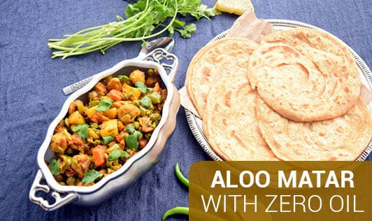 Aloo Matar With Zero Oil