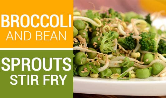 Broccoli and Bean Sprouts Stir Fry