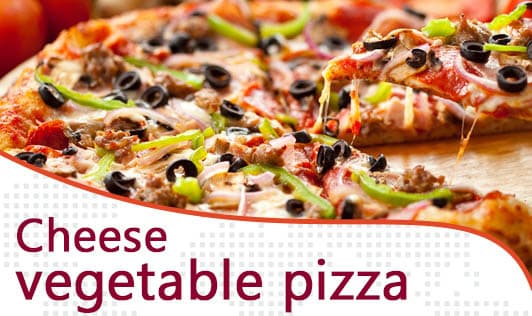 Cheese vegetable pizza