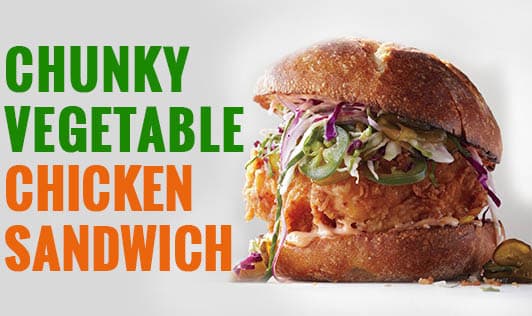 Chunky Vegetable Chicken Sandwich