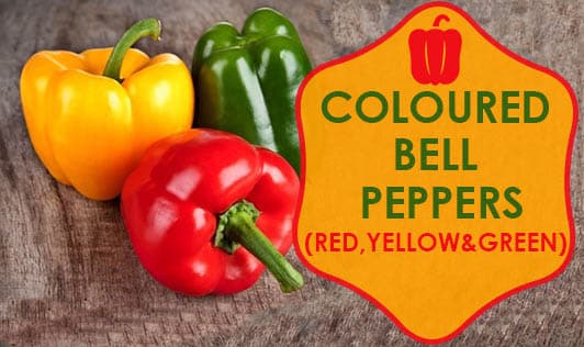 Coloured Bell Peppers (Red, Yellow and Green)