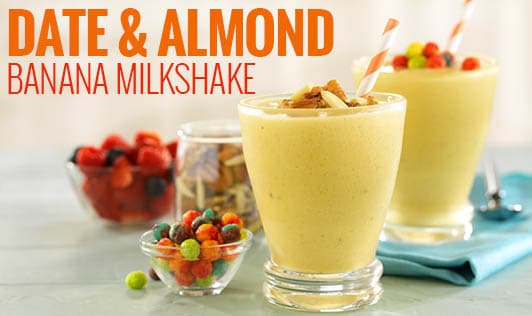 Date & Almond Banana milkshake