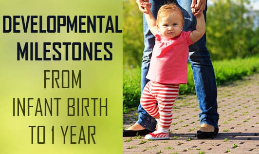 Developmental Milestones from Infant birth to 1 year