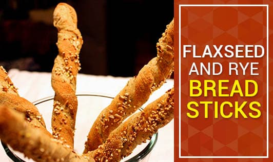 Flaxseed and Rye Breadsticks