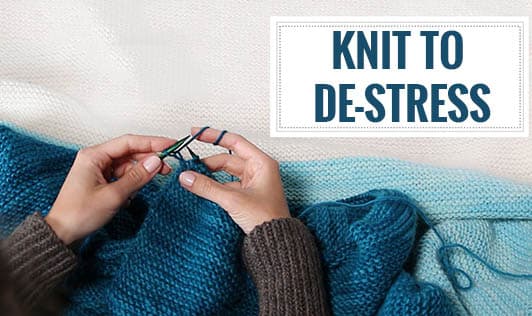Knit to de-stress