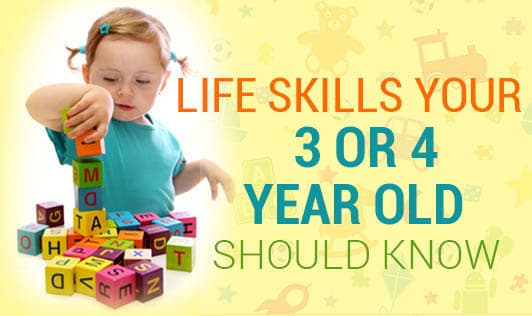 Life skills your 3 or 4-year old should know