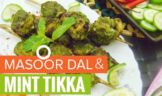 Masoor dal and Mint Tikka