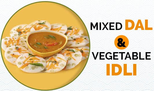 Mixed Dal & Vegetable idli