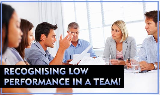 Recognising low performance in a team!