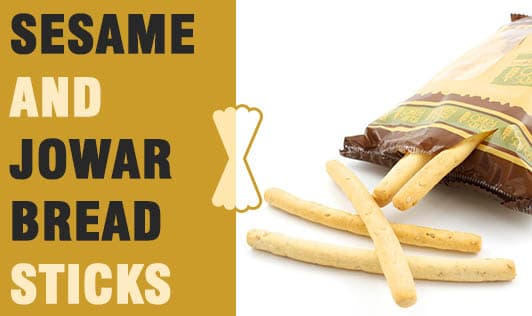 Sesame and Jowar Bread Sticks