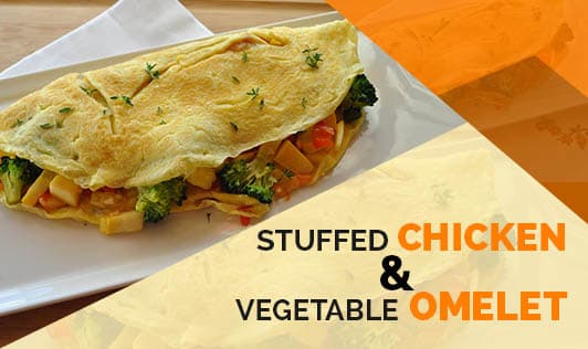 Stuffed Chicken & Vegetable Omelet