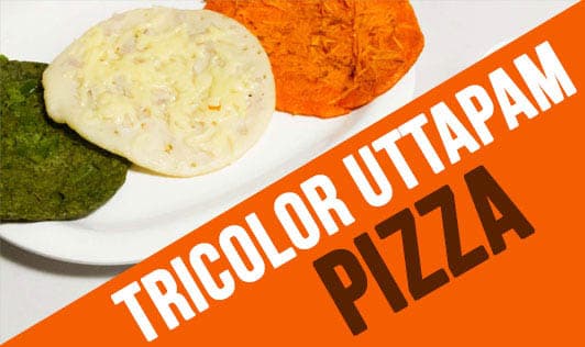 Tricolor Uttapam Pizza