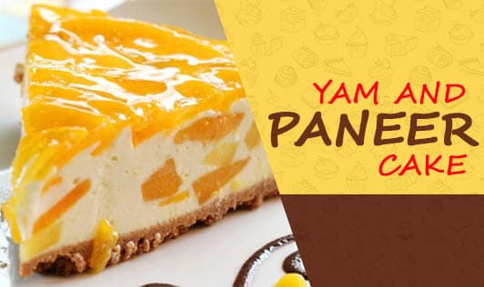 Yam and Paneer cake