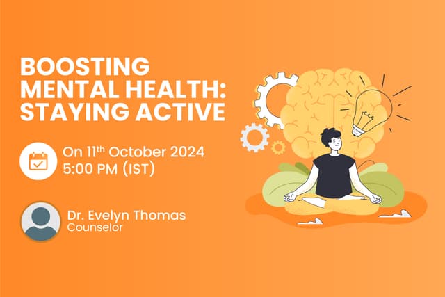 Boosting Mental Health - Staying Active
