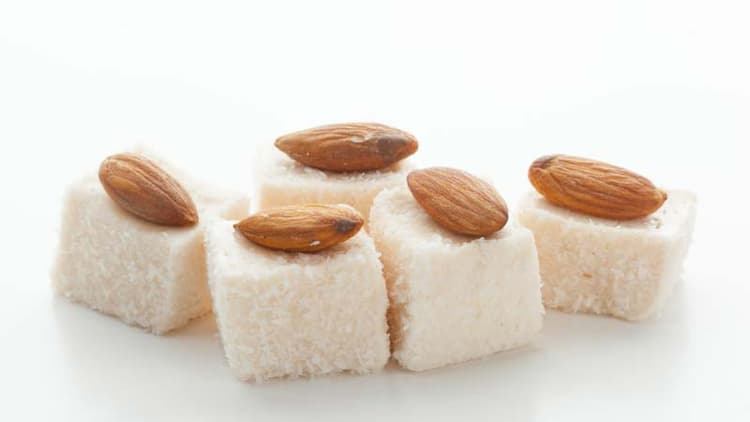 Vegan Almond Coconut Barfi