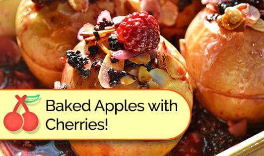 Baked Apples with Cherries!
